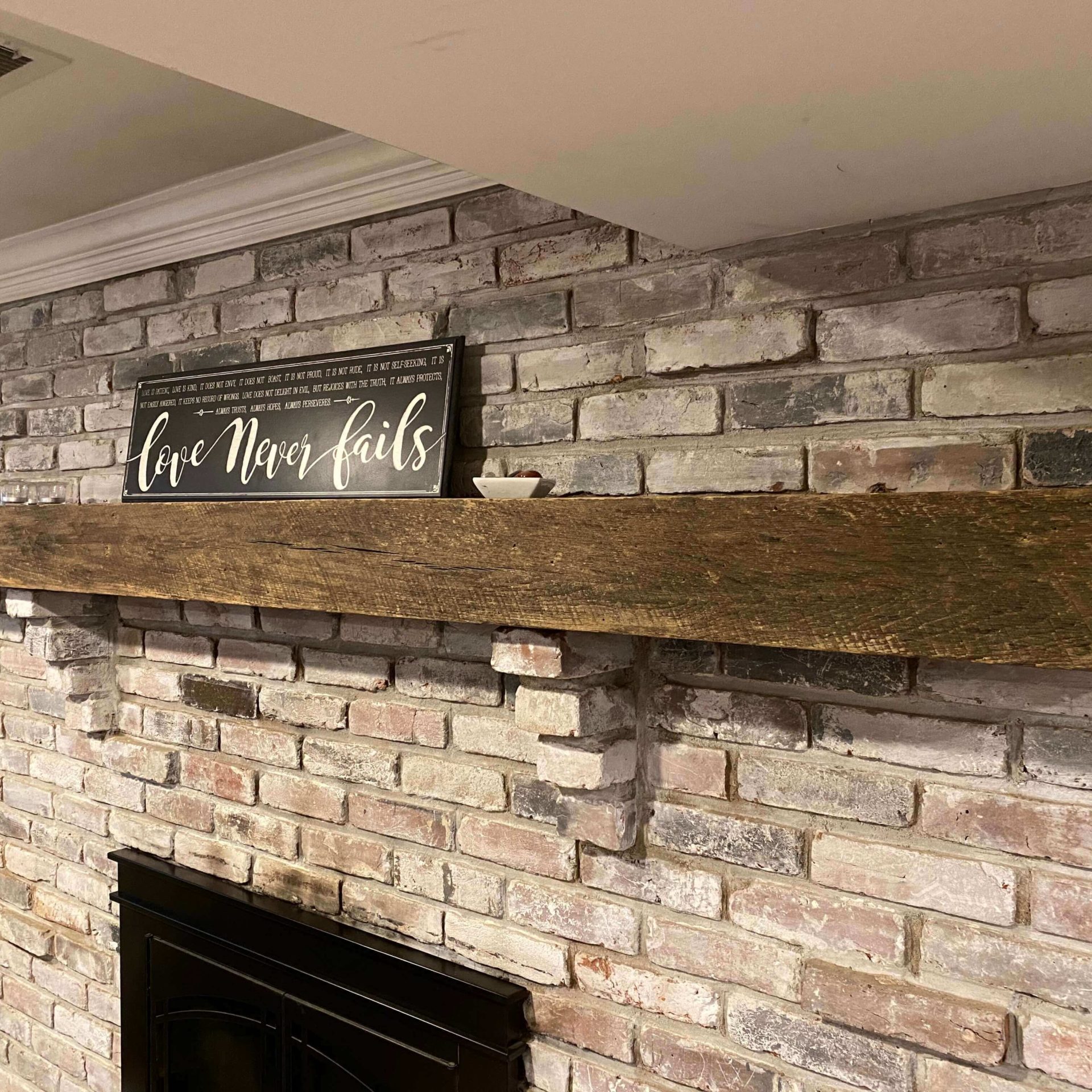 Reclaimed Barnwood Fireplace Mantel
